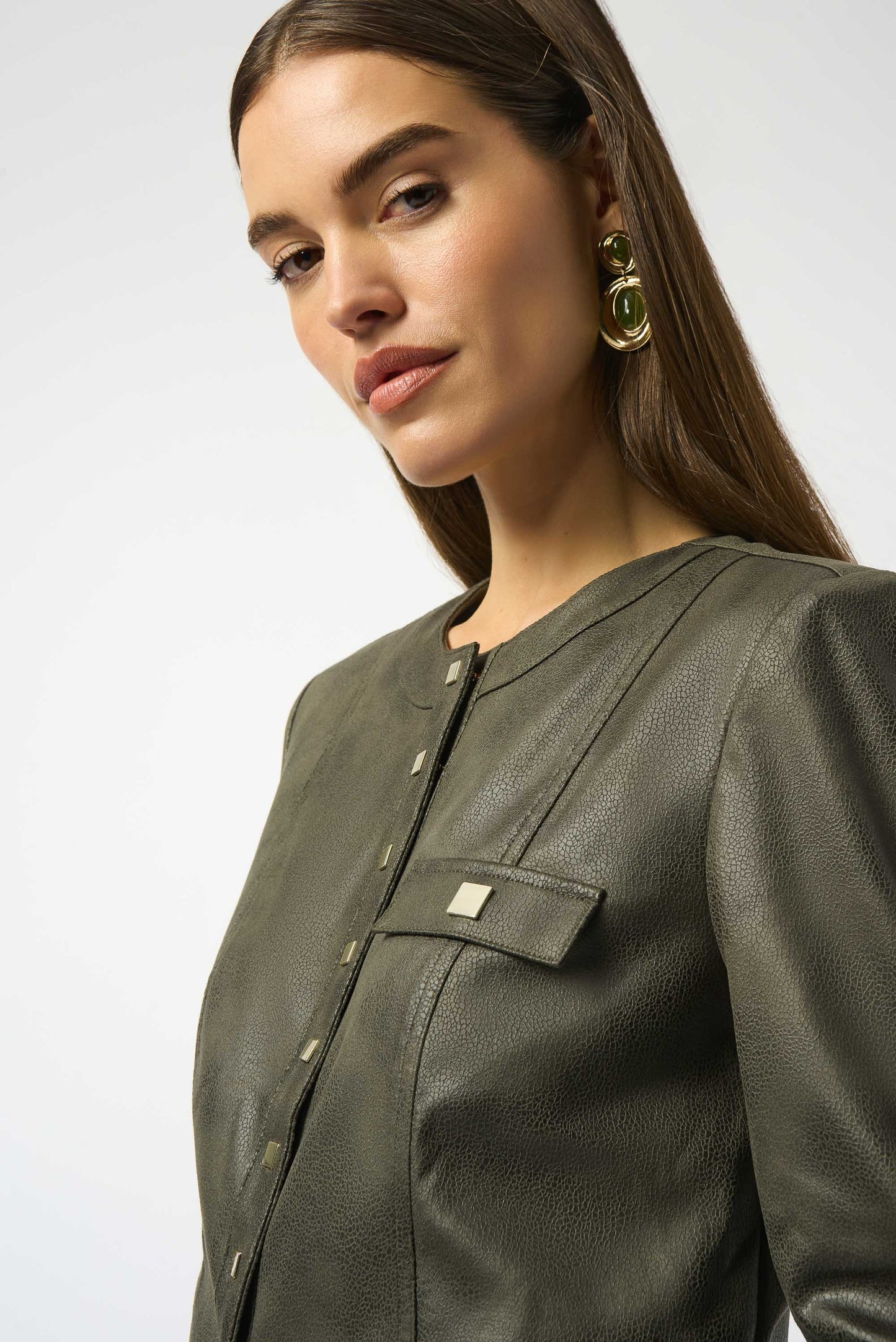 Joseph Ribkoff Long Sleeve Faux Suede Jacket 253935-R