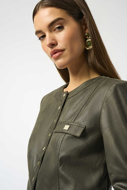 Joseph Ribkoff Long Sleeve Faux Suede Jacket 253935-R