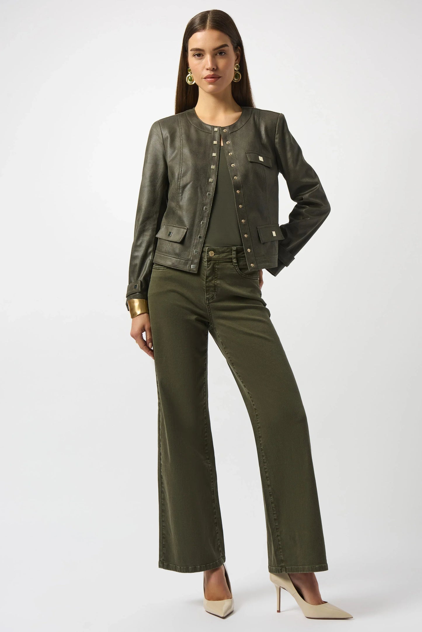 Joseph Ribkoff Long Sleeve Faux Suede Jacket 253935-R