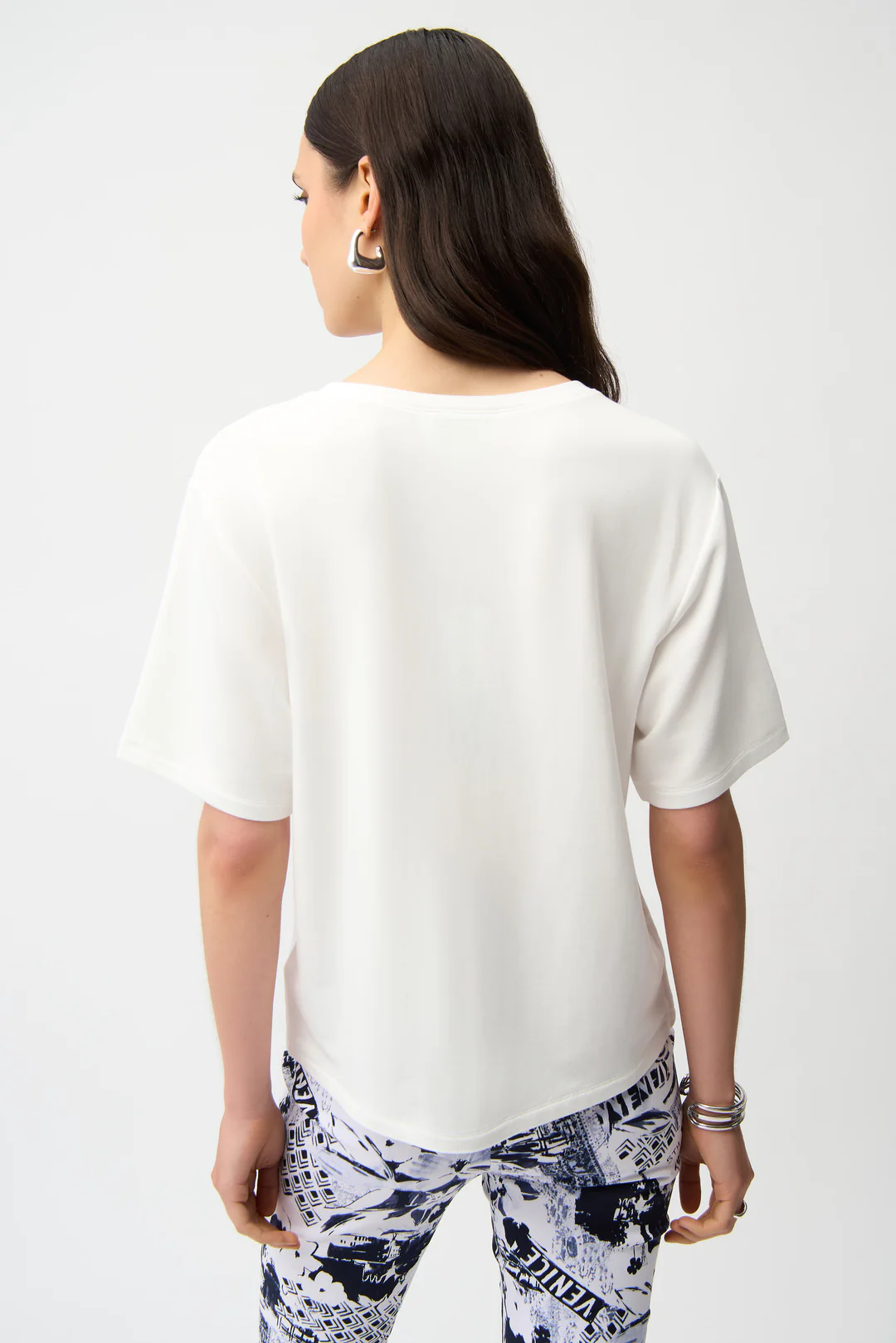 Joseph Ribkoff Embellished Graphic Print T-Shirt 261967