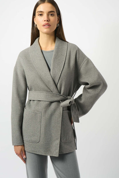 Joseph Ribkoff Belted Short Wrap Kimono Coat 253952