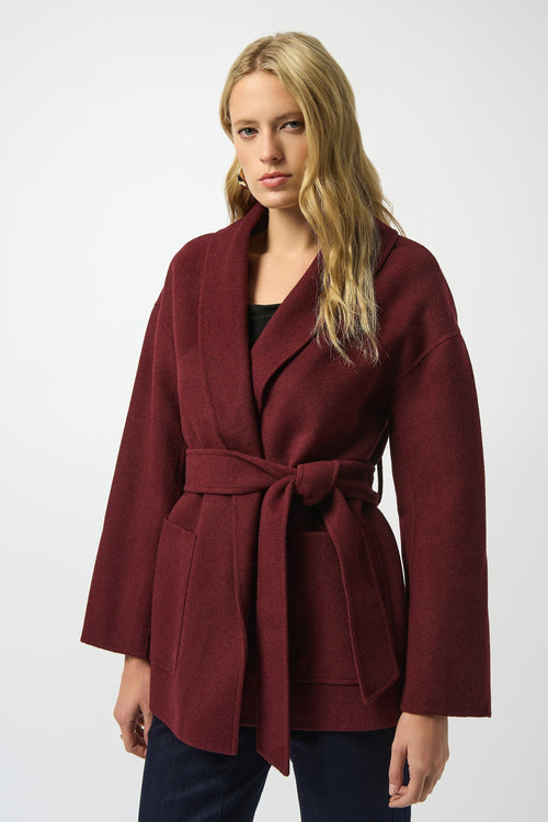 Joseph Ribkoff Belted Short Wrap Kimono Coat 253952