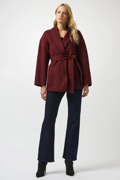 Joseph Ribkoff Belted Short Wrap Kimono Coat 253952