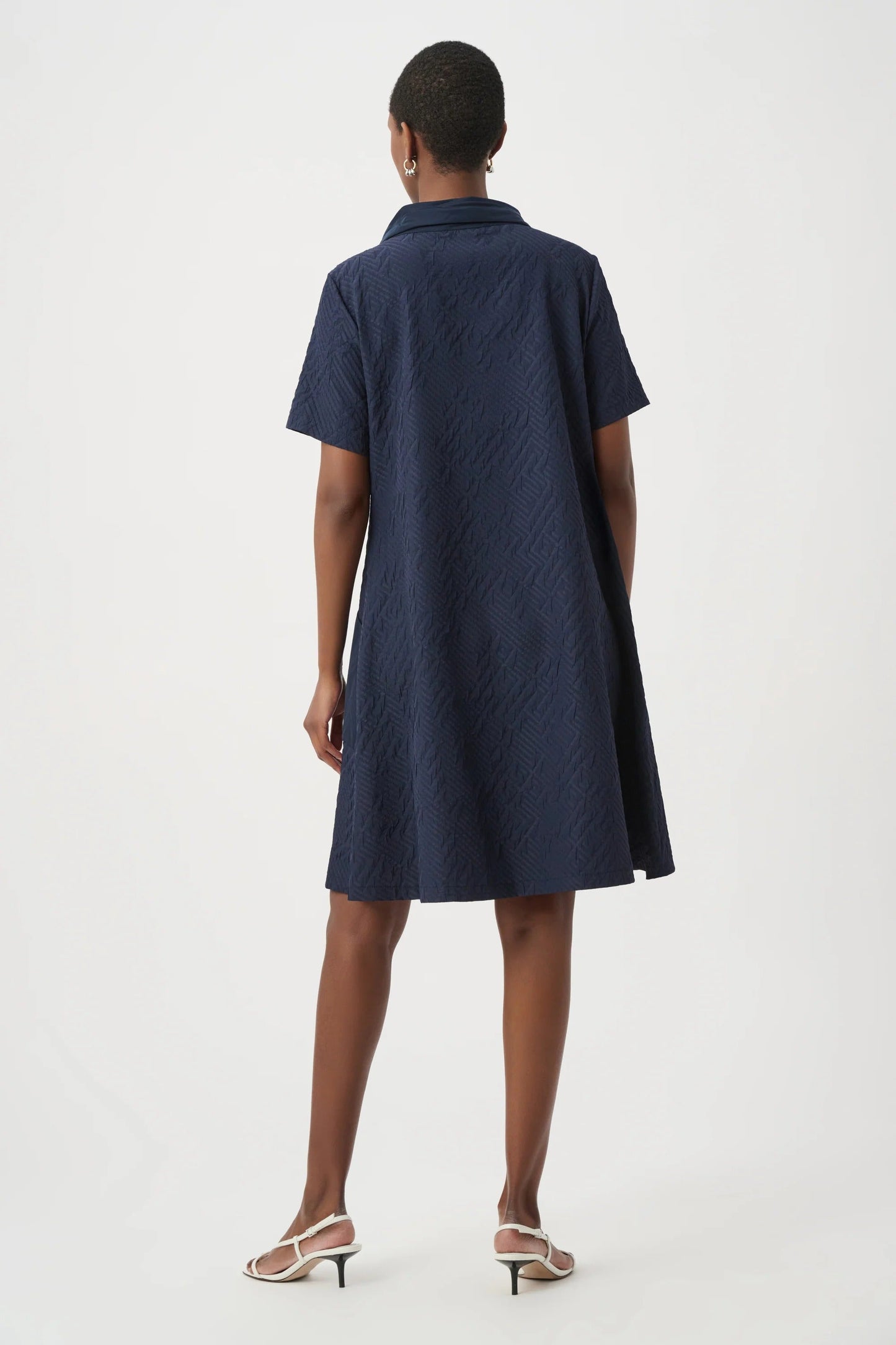 Joseph Ribkoff Geometric Textured Jacquard A-Line Dress 261027