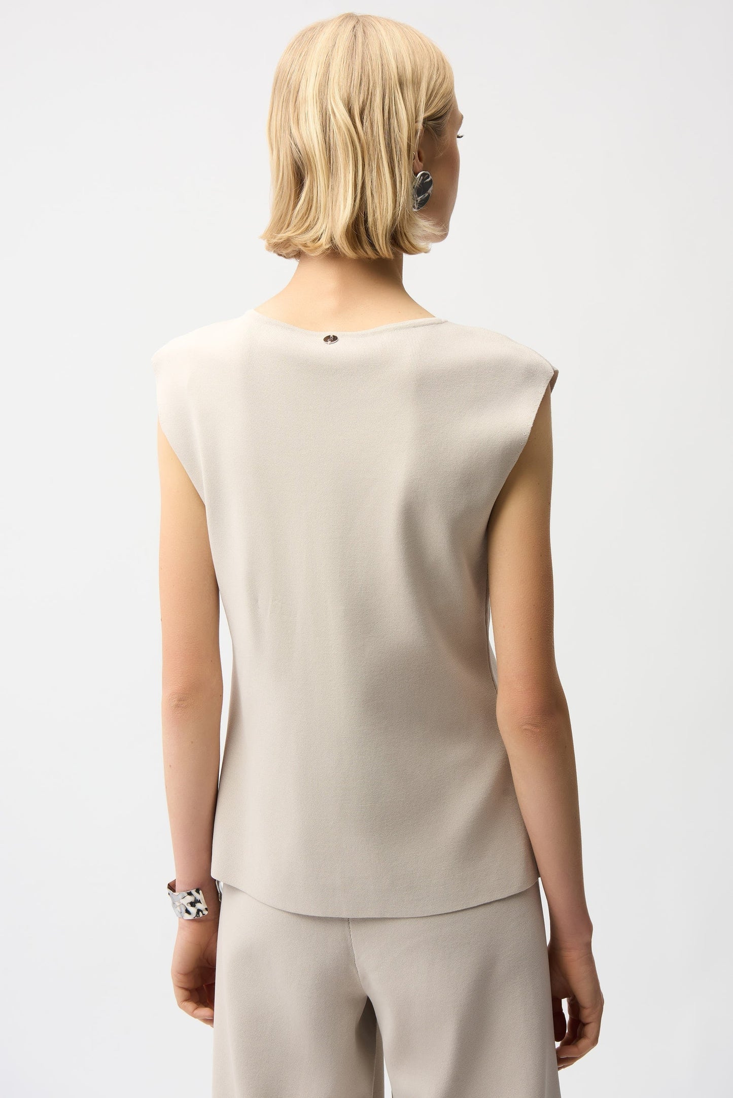 Joseph Ribkoff Moonstone Button Front Knitted Vest 261938