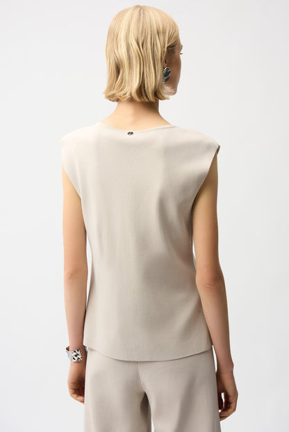Joseph Ribkoff Moonstone Button Front Knitted Vest 261938