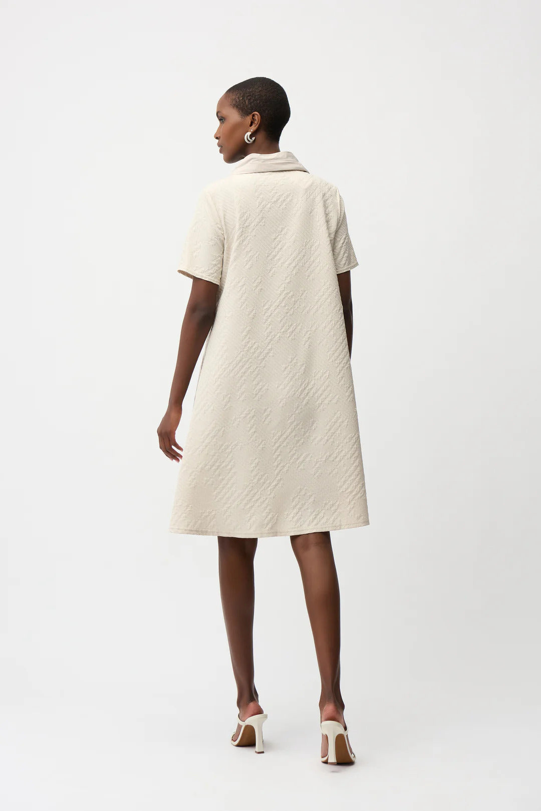 Joseph Ribkoff Geometric Textured Jacquard A-Line Dress 261027
