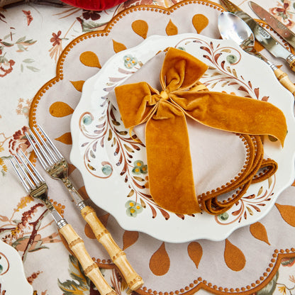 Taupe & Mustard Bettina Napkins (Set of 4)