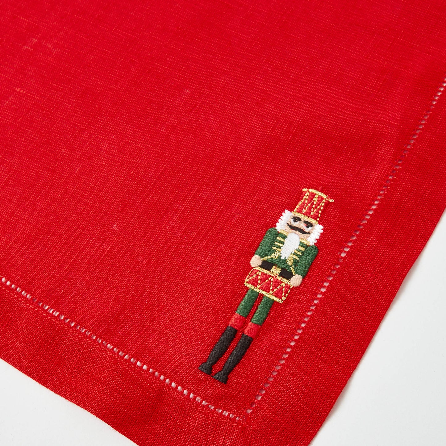 Red Eloise Linen Placemats & Nutcracker Napkins (Set of 4)