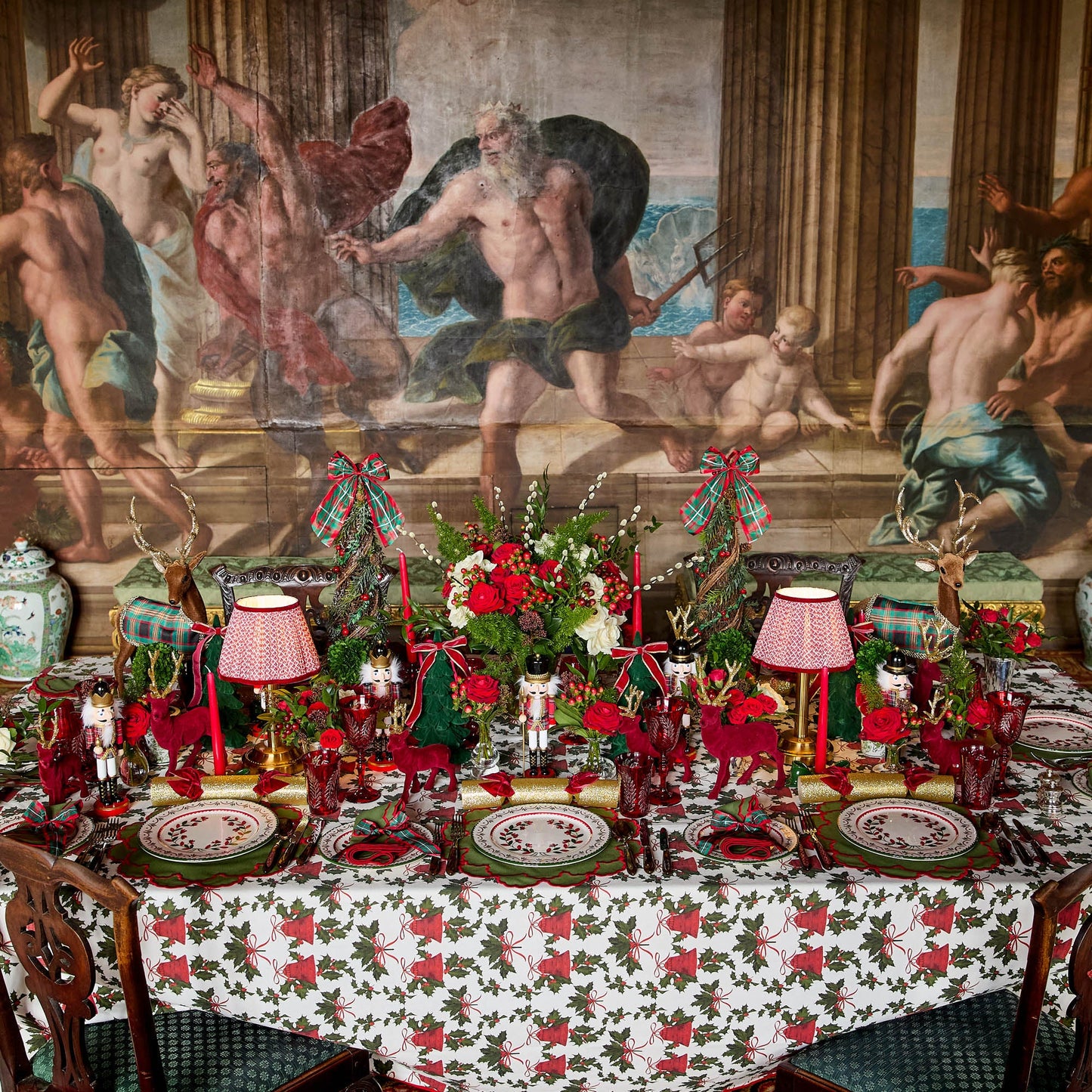 Green & Red Katherine Placemats (Set of 4)