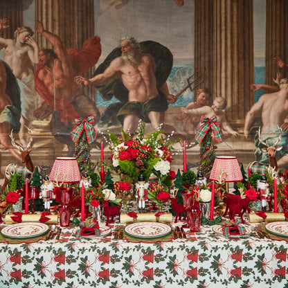 Green & Red Lily Placemats & Napkins (Set of 4)