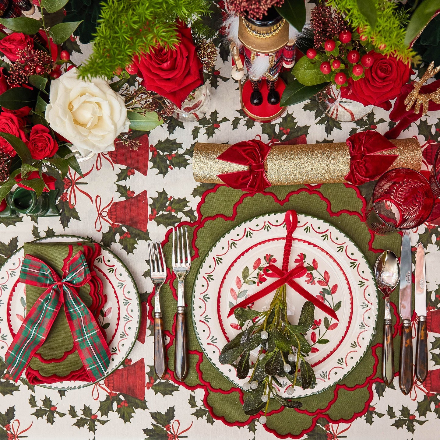 Green & Red Katherine Placemats (Set of 4)