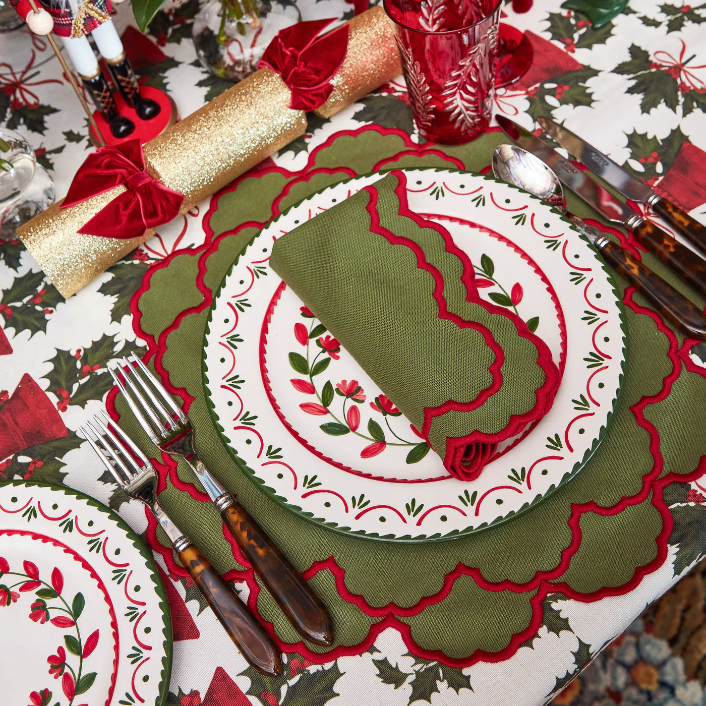 Green & Red Lily Placemats (Set of 4)