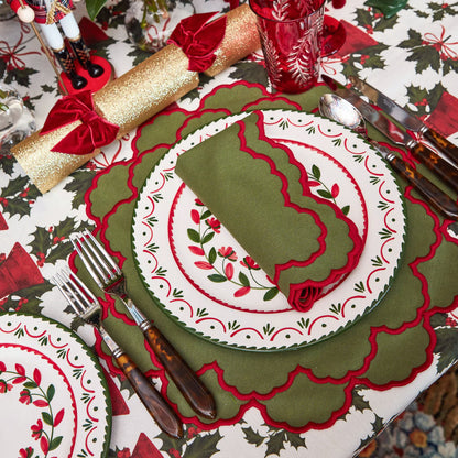 Green & Red Lily Placemats (Set of 4)