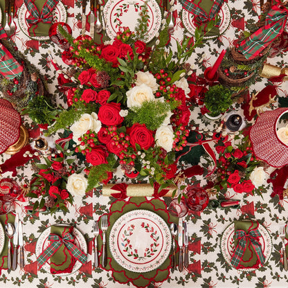 Green & Red Lily Placemats & Napkins (Set of 4)