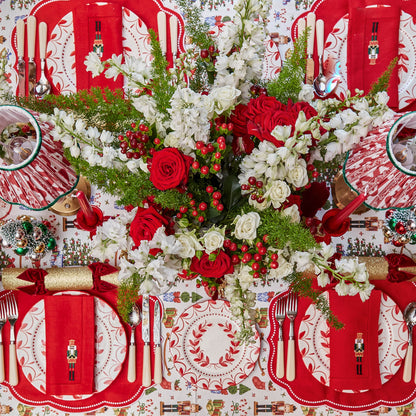 Red Eloise Linen Placemats & Nutcracker Napkins (Set of 4)