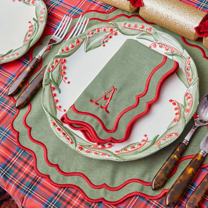 Green & Red Katherine Placemats (Set of 4)