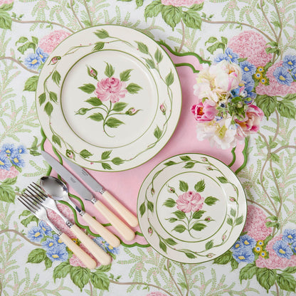 Pink & Blue Lady Isabella's Garden Tablecloth