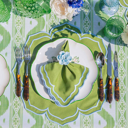 Green Fleur Napkins (Set of 4)