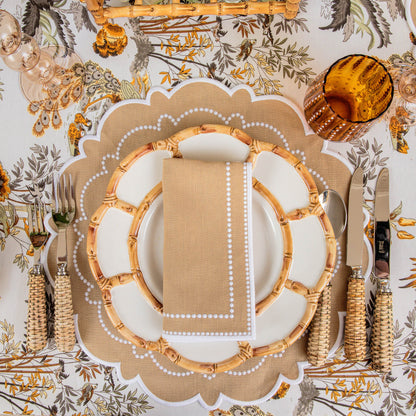 Petal Bamboo Ceramic Dinner Plate