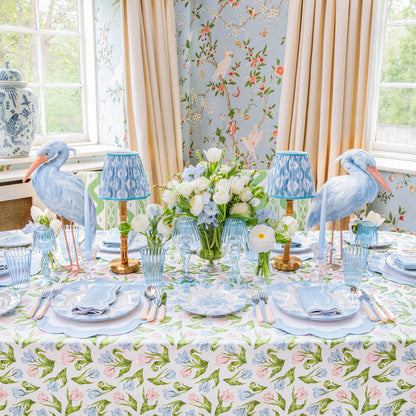 Blue Serena Appliqué Placemats & Napkins (Set of 4)