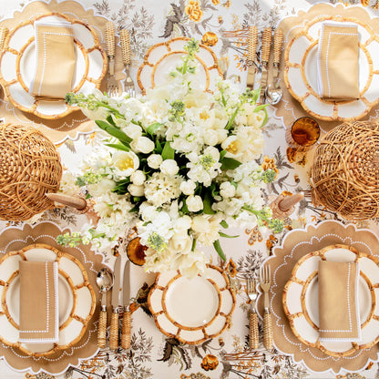 Petal Bamboo Ceramic Starter Plate