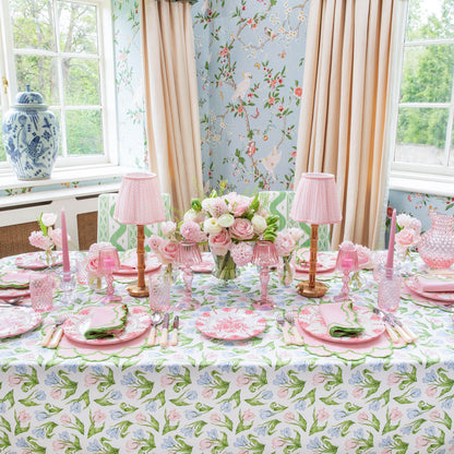 Pink & Green Lily Placemats & Napkins (Set of 4)