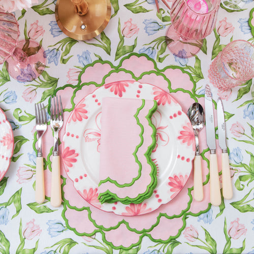 Pink & Green Lily Placemats & Napkins (Set of 4)