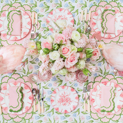 Pink & Green Lily Placemats & Napkins (Set of 4)