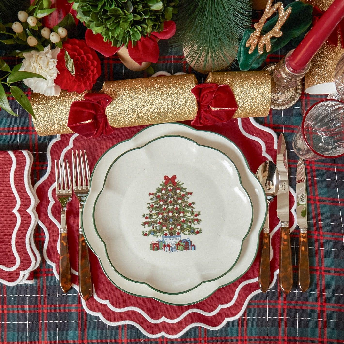 Berry Red Katherine Placemats (Set of 4)