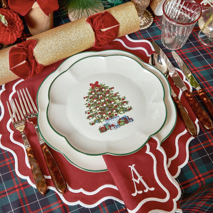 Berry Red Katherine Placemats (Set of 4)