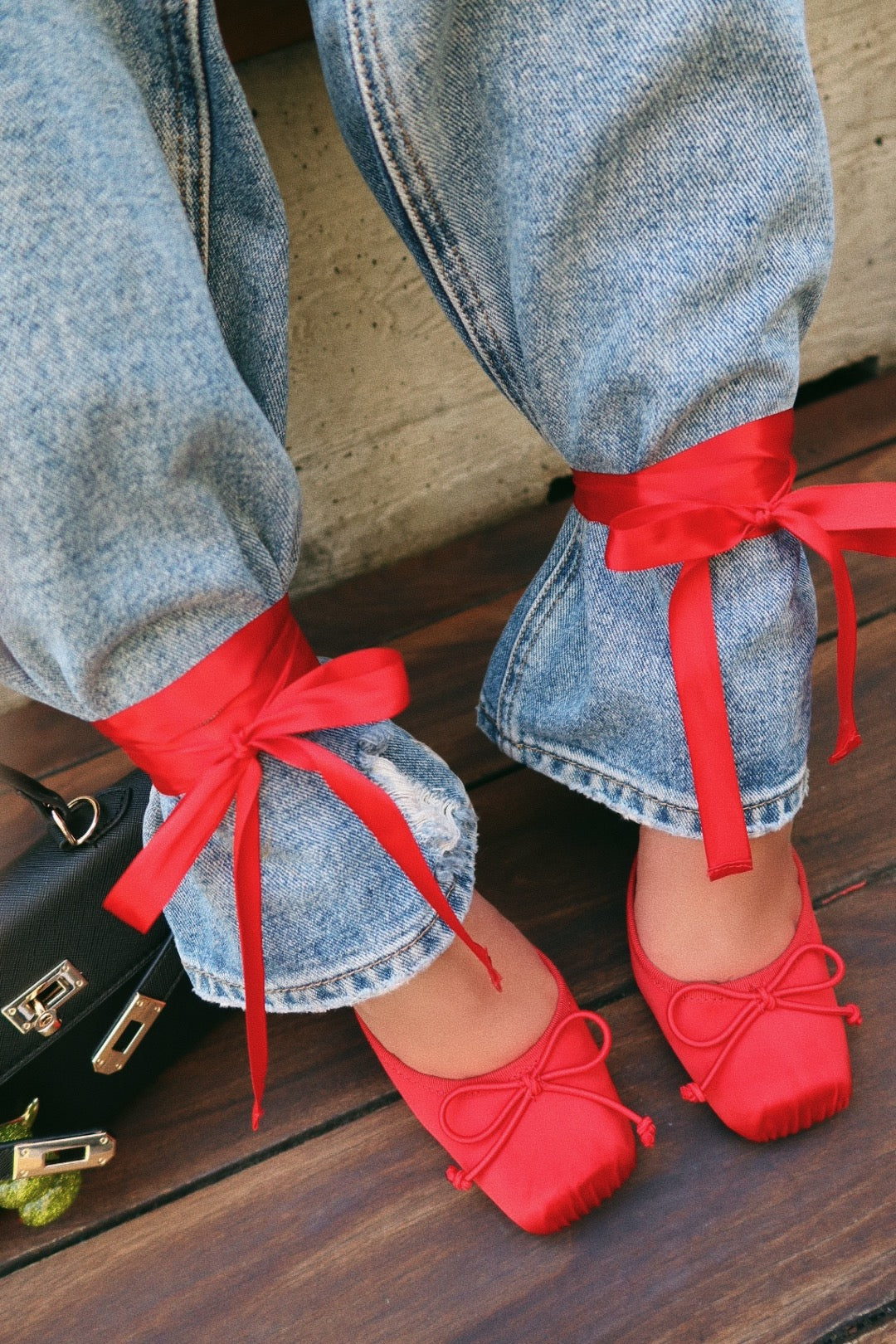 Klara Ballet Lace Up Heels - Red