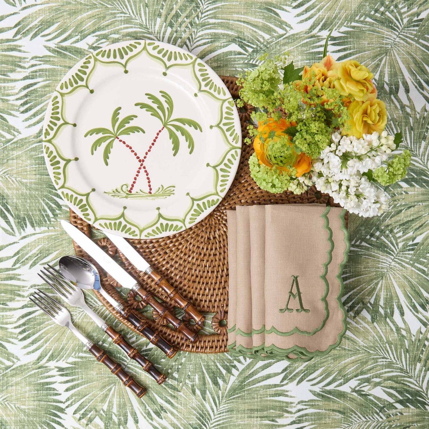Jardin de Palmier Dinner & Starter Plates (Set of 8)