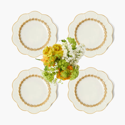 Putty Laurel Starter Plates (Set of 4)