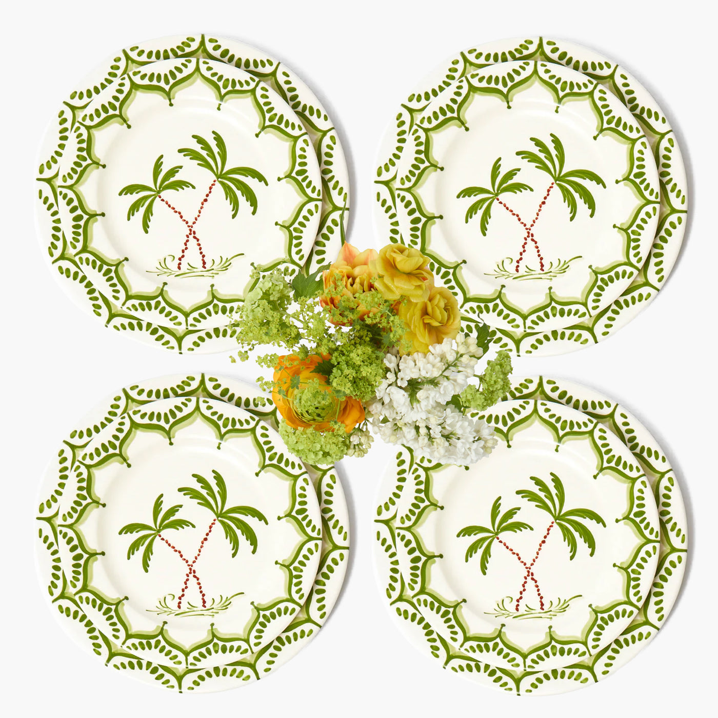 Jardin de Palmier Dinner & Starter Plates (Set of 8)