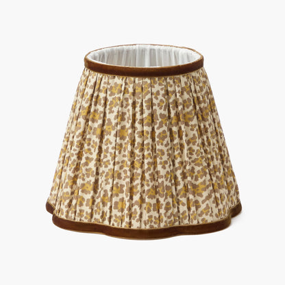 Bamboo Short Rechargeable Lamp with Leopard Shade (18cm)