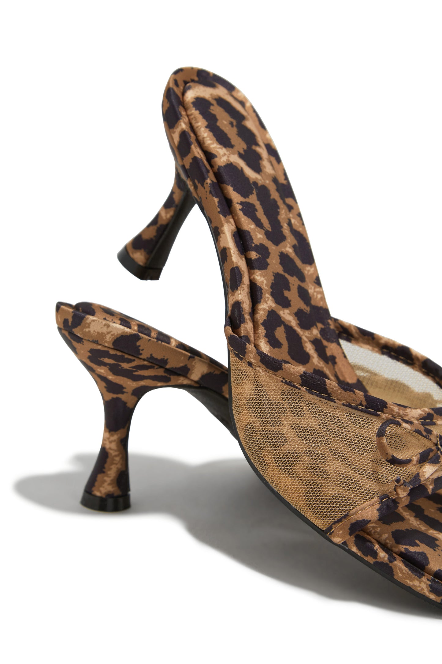 Eliza Mid Heel Mules - Leopard