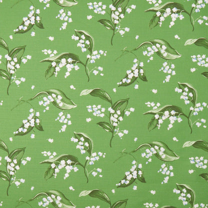 Green Lily of the Valley Fabric