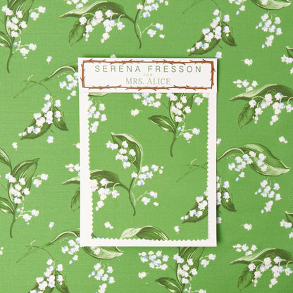Green Lily of the Valley Fabric