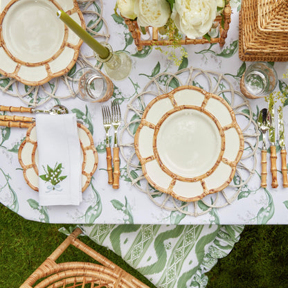 White Lily of the Valley Linen Napkins (Set of 4)