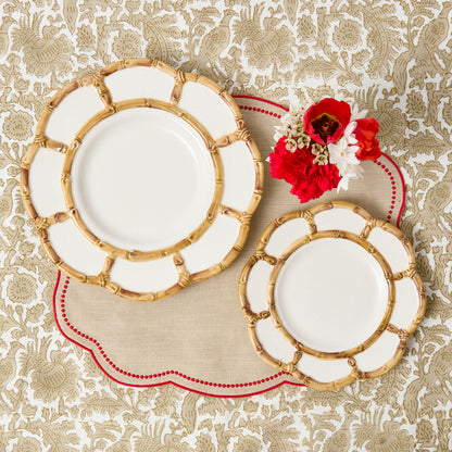 Putty & Red Eloise Linen Placemats (Set of 4)