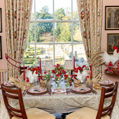 Putty Gingham & Red Rossina Placemats (Set of 4)