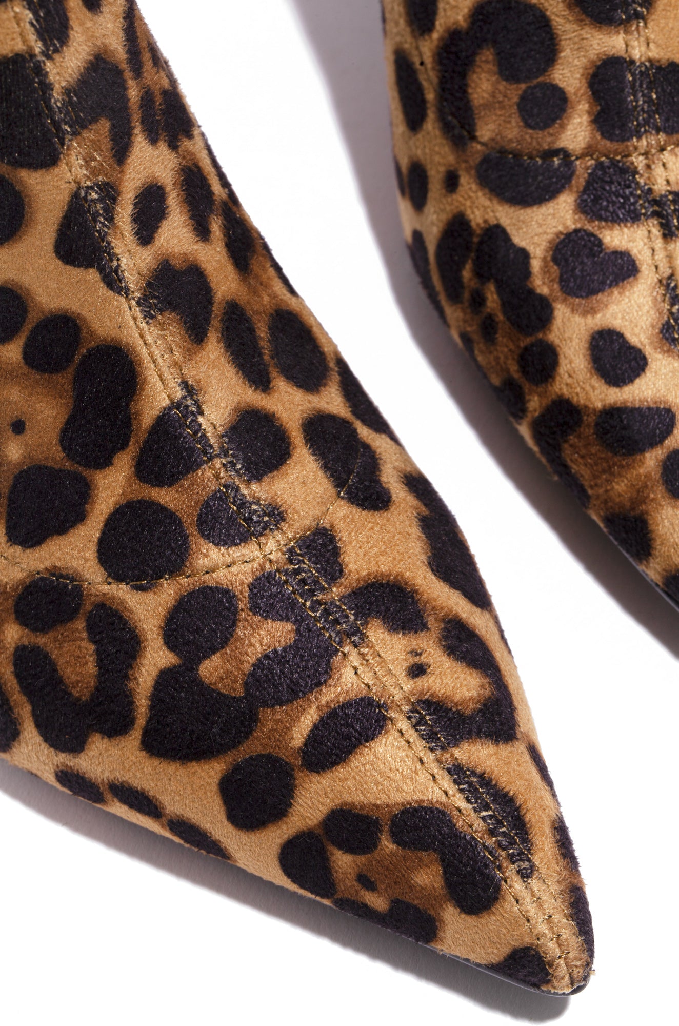 Make A Statement Block Heel Over The Knee Boots - Tan Leopard