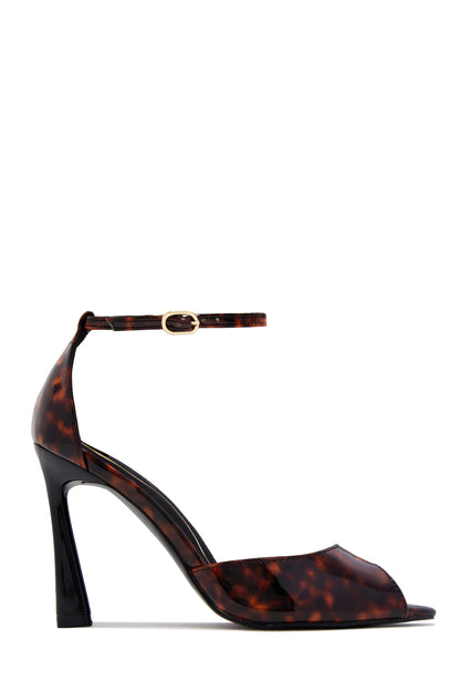 Monika Mary Jane Strap Heels - Tortoise