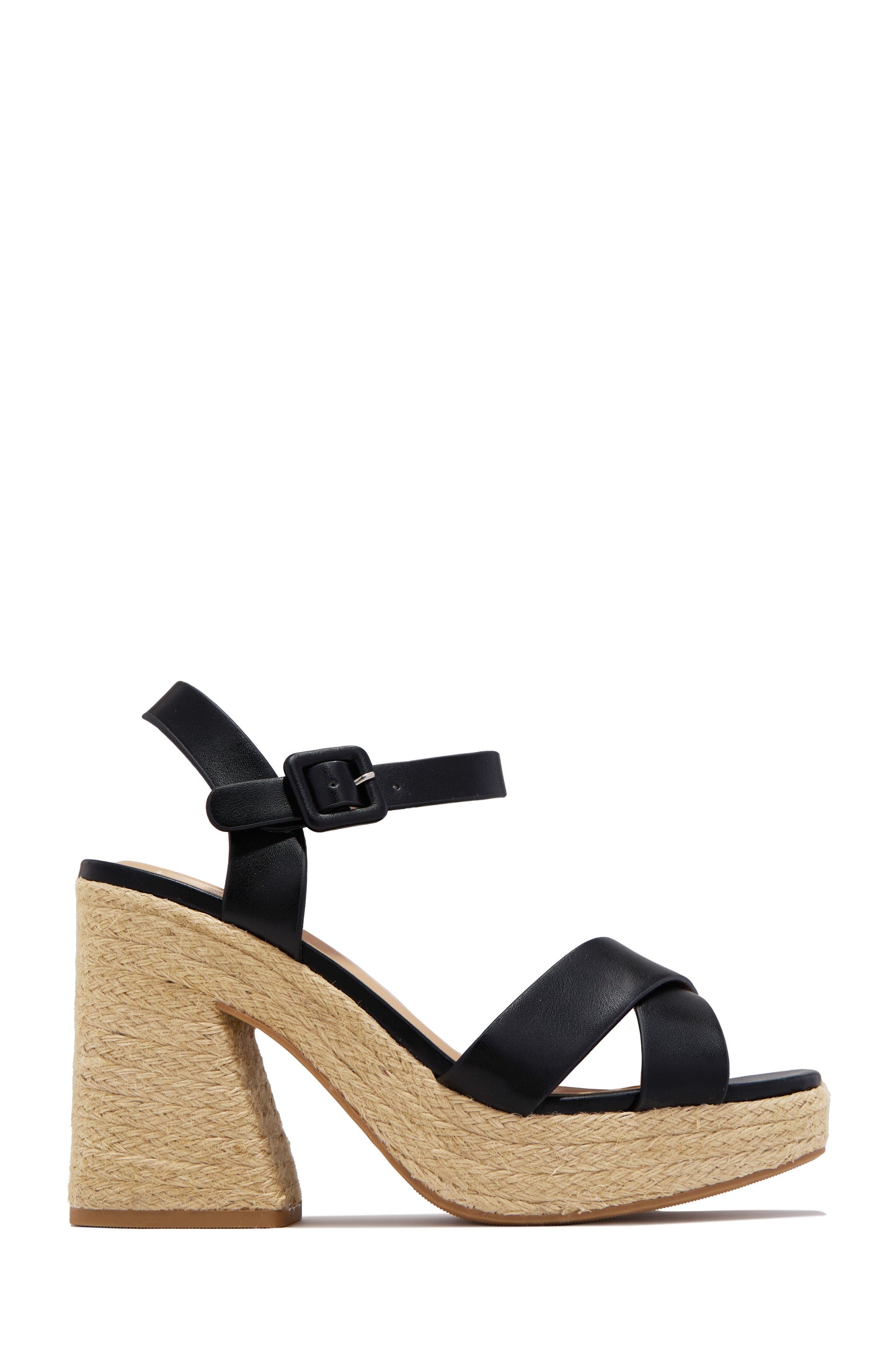 Xoch Platform Espadrille Heels - Black