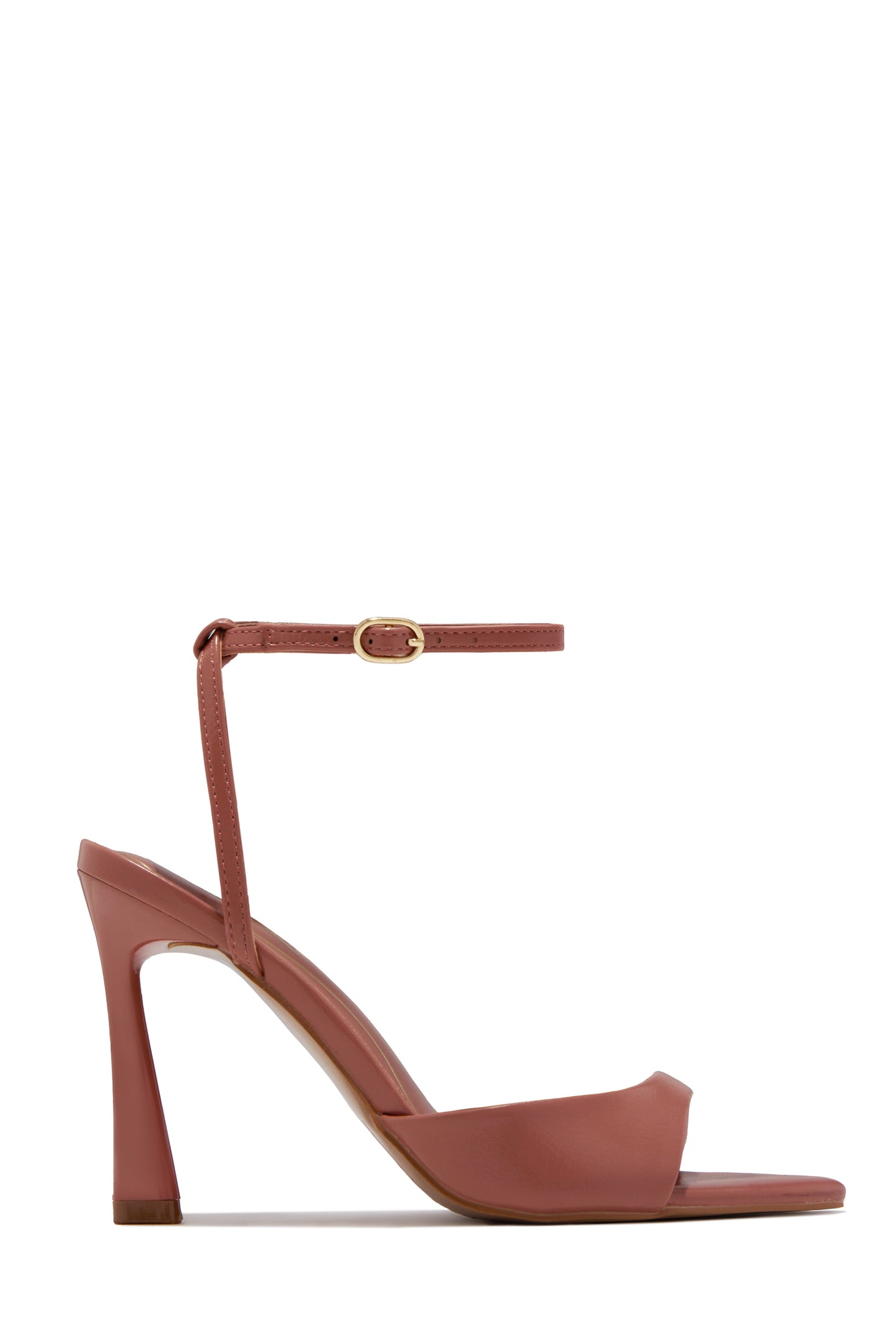 Azani Ankle Strap Single Sole Heels - Dusty Rose