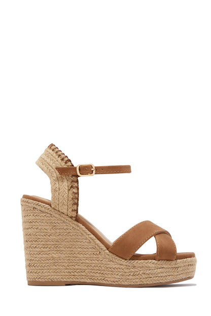 Sol Caliente Espadrille Wedges - Tan