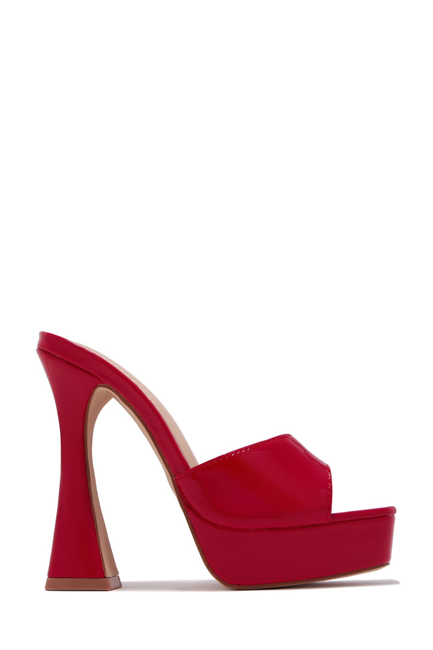 Jianna Platform Heel Mules - Red