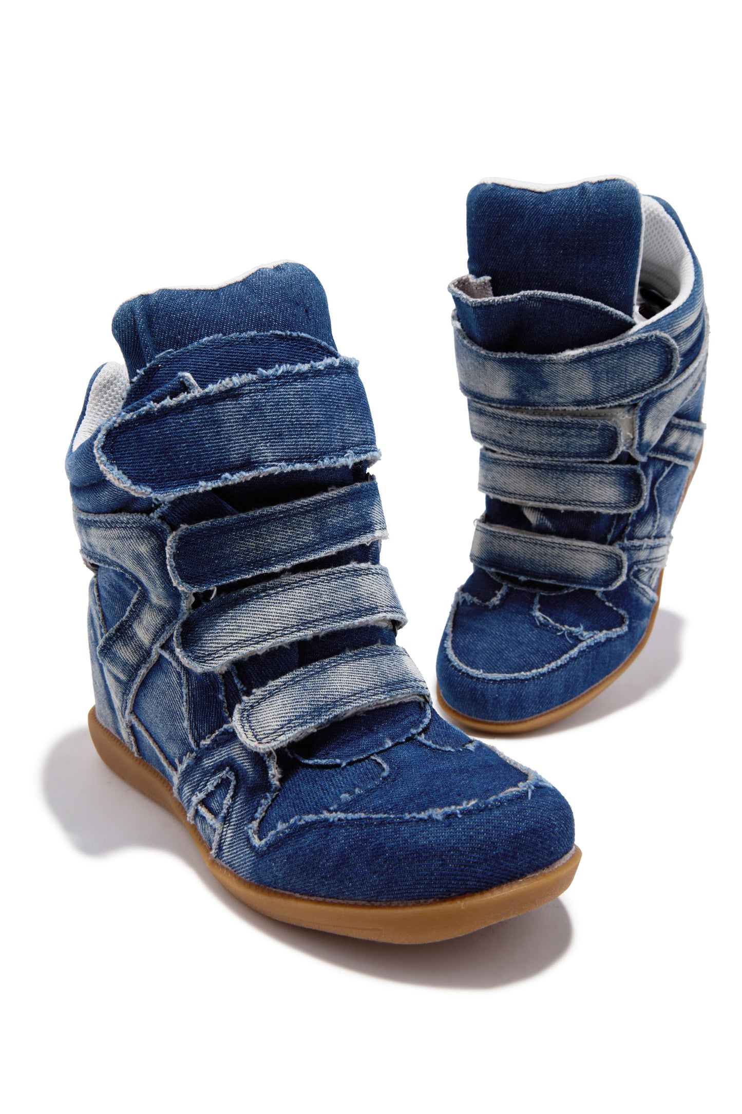 Gigi Wedge Sneakers - Denim