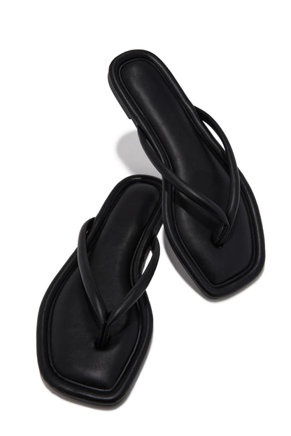 Slip Into Summer Thong Sandals - Black